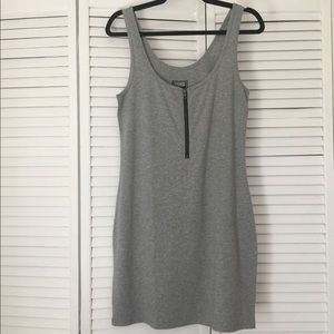 Victoria's Secret grey zip front slip dress size L